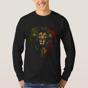 Rasta Reggae Lion Of Judah Rastafarian Pride Regga T-Shirt