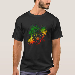 Rasta Reggae Lion Of Judah Rastafarian  Rastafari  T-Shirt