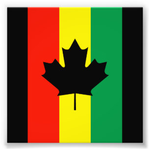 Rasta Reggae Maple Leaf Flag Photo Print