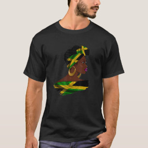 Rasta Reggae Messy Bun Hair Hippie Rastafarian Jam T-Shirt