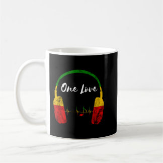 Rasta Reggae Music Headphones Jamaican Pride One L Coffee Mug