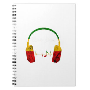 Rasta Reggae Music Headphones Jamaican Pride One L Notebook