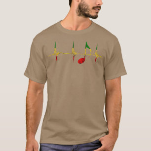 Rasta Reggae Music Notes Heartbeat EKG Pulse Clefs T-Shirt