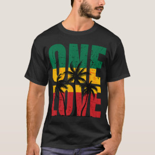 Rasta Reggae One Love Palmree Rastafarian Jamaican T-Shirt