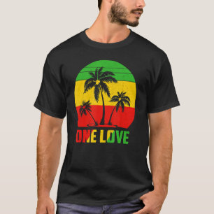 Rasta Reggae One Love Retro Vintage Sunset Jamaica T-Shirt