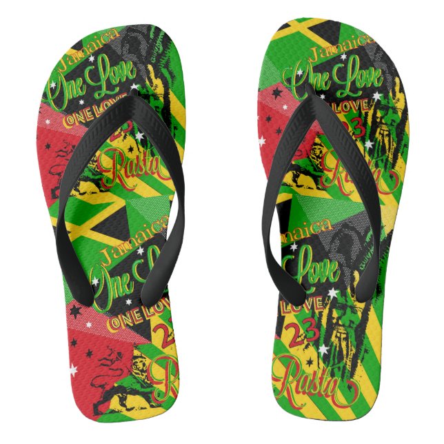 Rasta Reggae Party flip flops (Footbed)