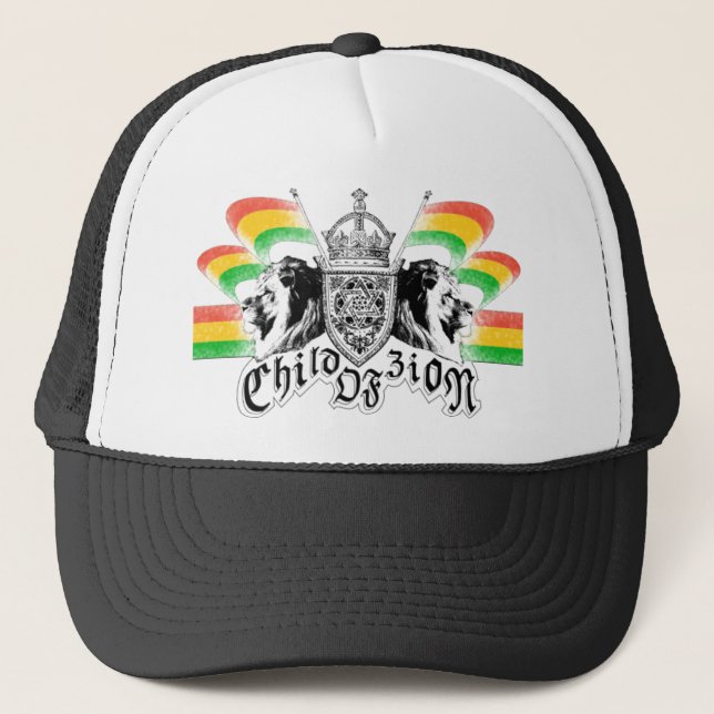 Rasta Reggae Royal Crest Trucker Hat (Front)