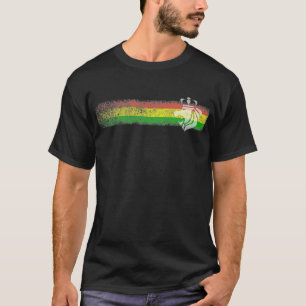 Rasta Reggae Stripes with Crowned Lion T-Shirt