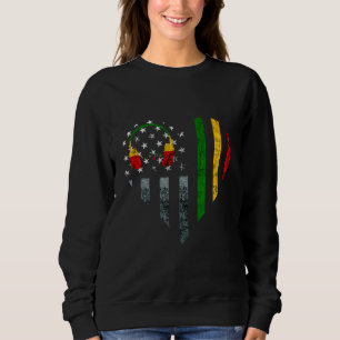 Rasta Reggae Usa American Flag Rastafarian Music N Sweatshirt