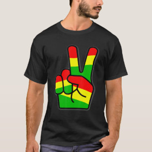 Rasta Reggae Victory Colours Art For Rastafari T-Shirt