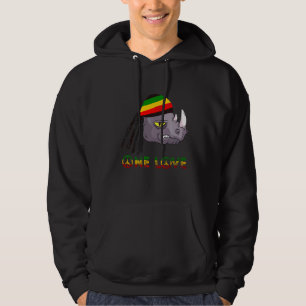 Rasta Rhino Reggae One Love Rastafarian Roots Jama Hoodie