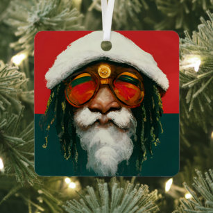Rasta Santa I Ornament 