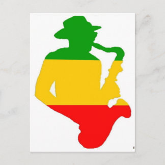 Rasta Sax Postcard