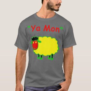 Rasta Sheep Ya Mon Funny  T-Shirt