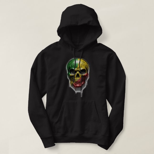 RASTA SKULL HOODIE (Design Front)