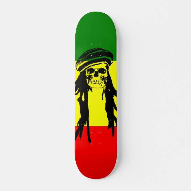Rasta Skull Skateboard (Front)