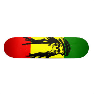 Rasta Skull Skateboard