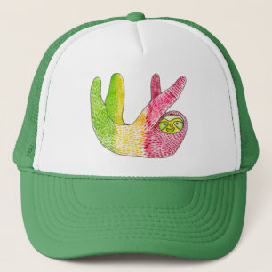 Rasta Sloth Snapback By Megaflora Trucker Hat