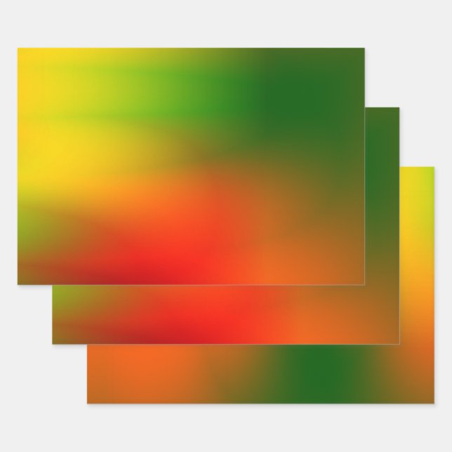 Rasta Splash of Colour Wrapping Paper Sheet (Set)