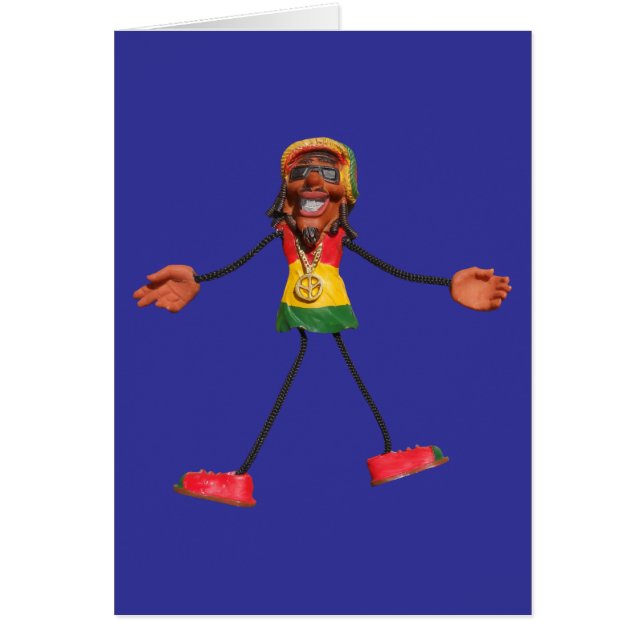 Rasta Stick Figure with Gold Peace Sign (Front)