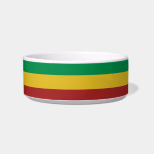 Rasta Stripes Pet Food Bowl
