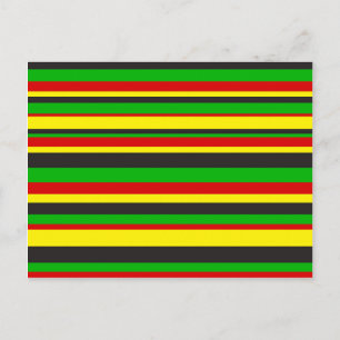 Rasta Stripes Postcard