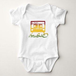 rasta tape reggae baby bodysuit