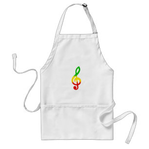 Rasta Treble Clef Standard Apron