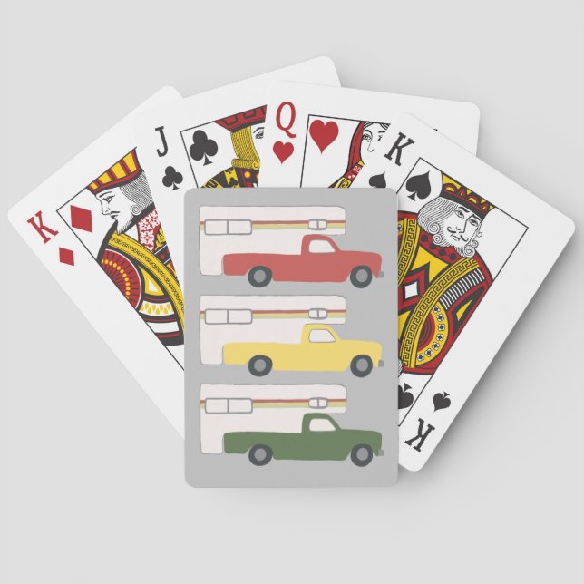 Rasta Truck Campers Retro Motorhome RV Playing Cards (Back)