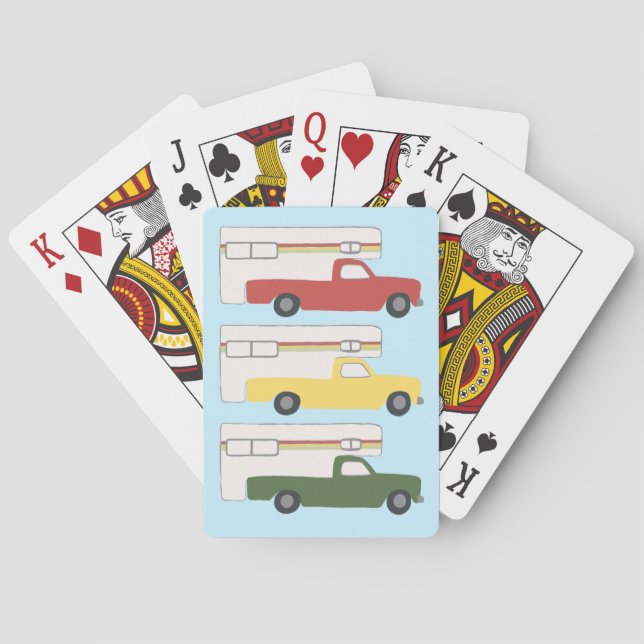 Rasta Truck Campers Retro Motorhome RV Playing Cards (Back)