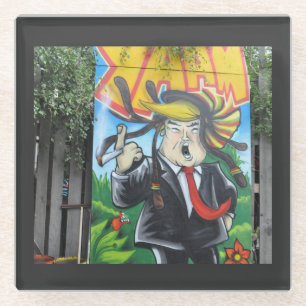 Rasta Trump Glass Coaster