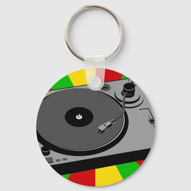 Rasta Turntable Key Ring (Front)