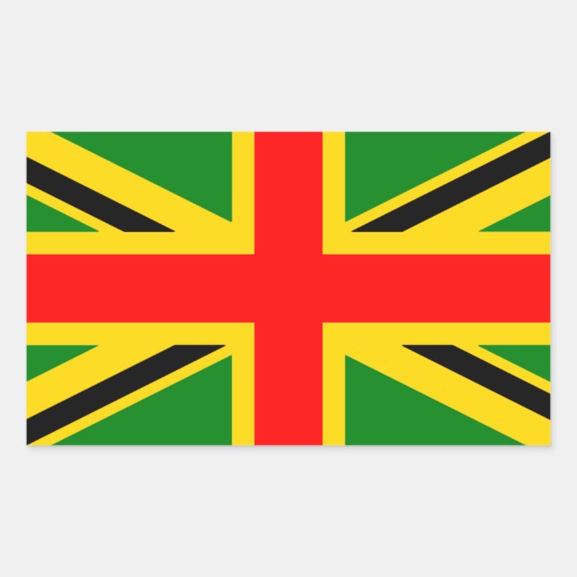 Rasta UK Rectangular Sticker (Front)