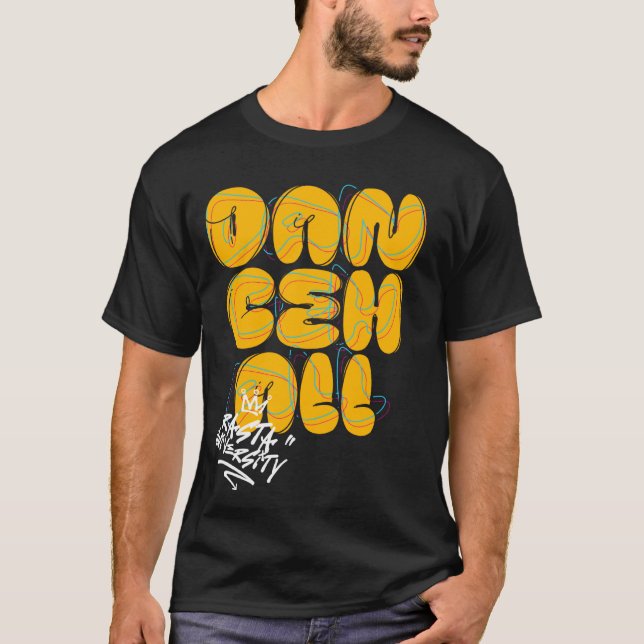 Rasta University Dancehall Graffiti Style Reggae T-Shirt (Front)