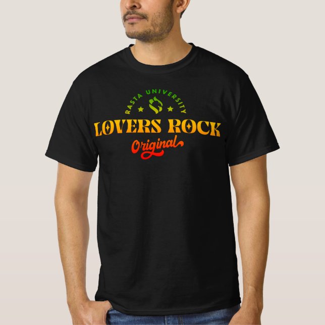 Rasta University Lovers Rock Original Rasta Reggae T-Shirt (Front)