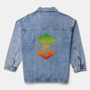 Rasta University Soca Good Vibes Rasta Reggae Denim Jacket