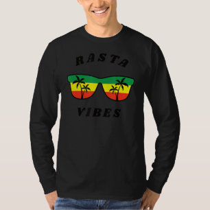 Rasta Vibes Reggae Rastafari Palm Tree Tropical Su T-Shirt
