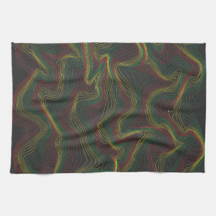 Rasta Waves  Tea Towel