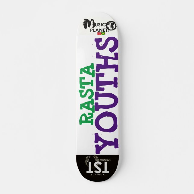 RASTA YOUTHS kateboard, 7¾" Deck Skateboard (Front)
