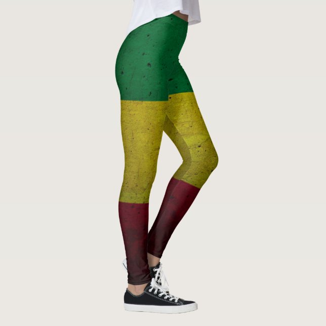 Rastafara Power - Rasta Yoga - Reggae Leggins Leggings (Right)