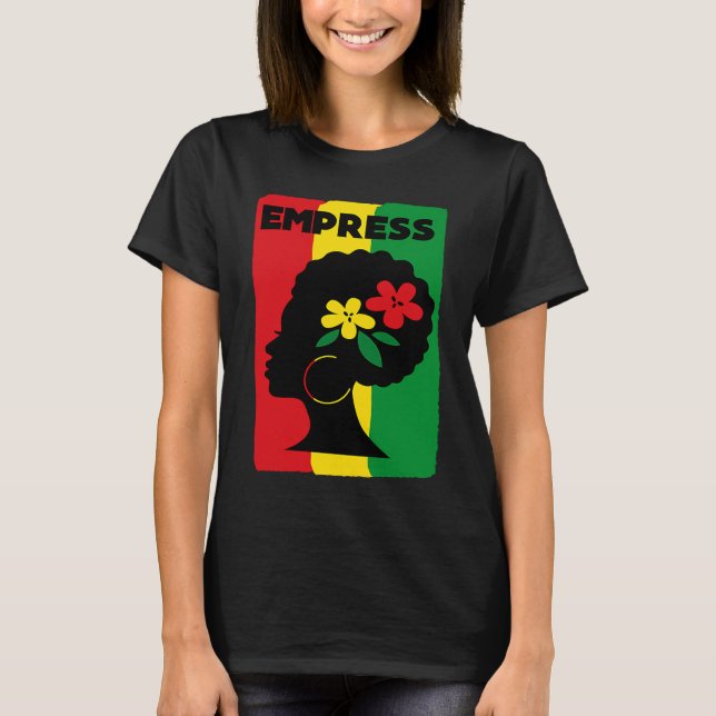 Rastafari Empress Jamaica Souvenir Rasta Roots Reg T-Shirt (Front)