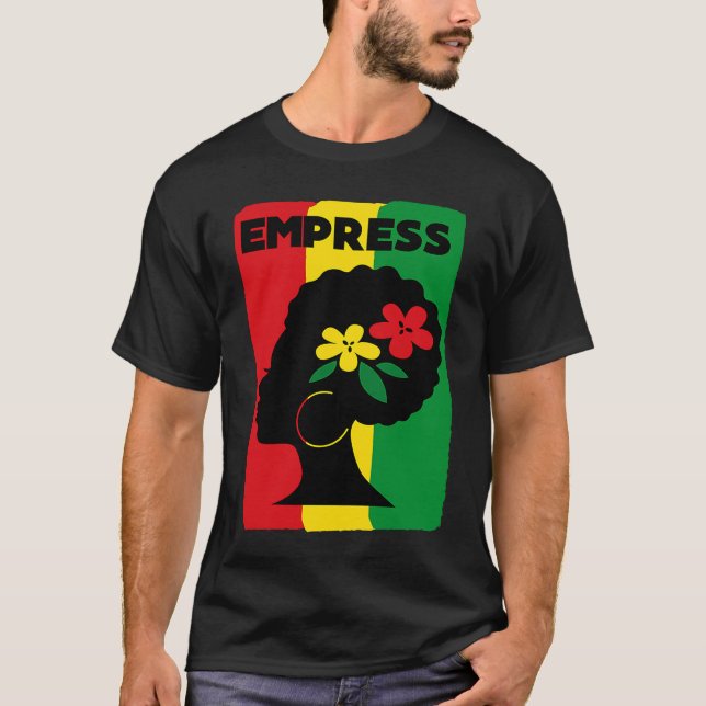 Rastafari Empress Jamaica Souvenir Rasta Roots Reg T-Shirt (Front)