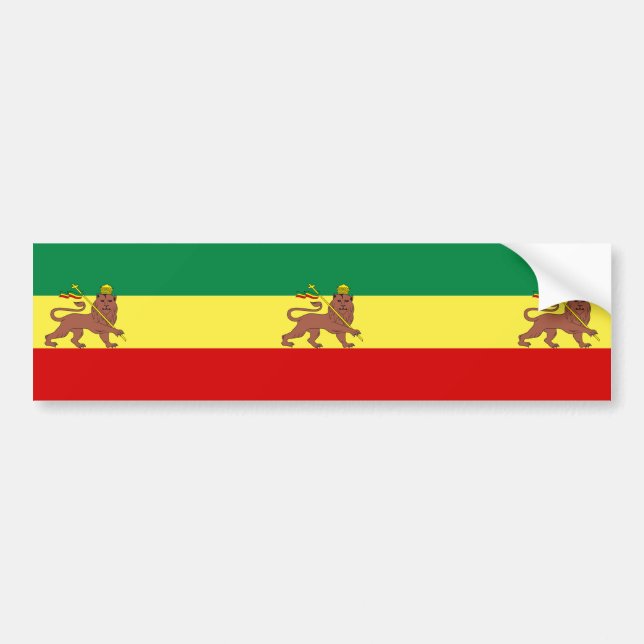 Rastafari Flag Bumper Sticker (Front)