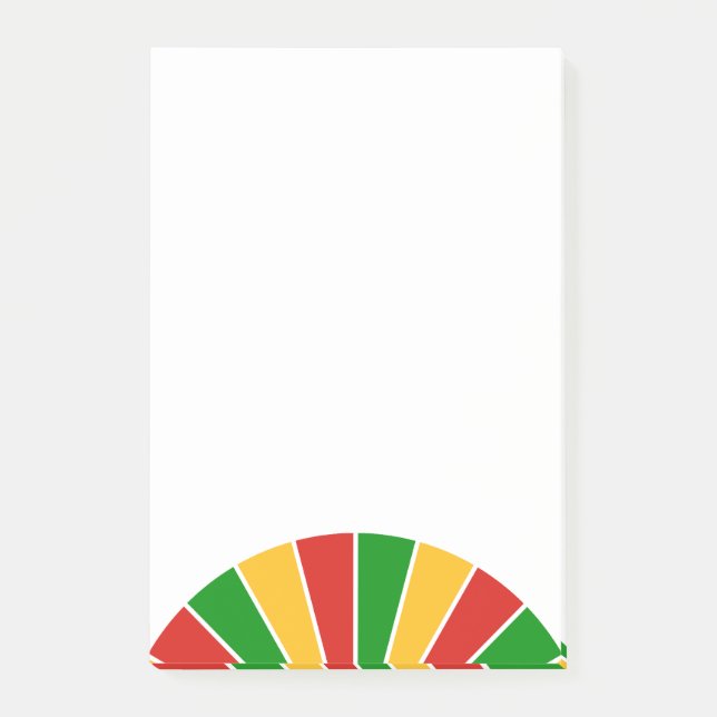 RASTAFARI FLAG BUTTON RAYS + your ideas Post-it Notes (Front)