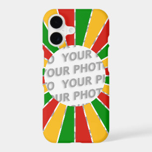 RASTAFARI FLAG BUTTON RAYS + your sign or photo