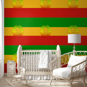 RASTAFARI FLAG COLORS - WITH LION WALLPAPER