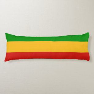 RASTAFARI FLAG COLORS + your ideas Body Cushion
