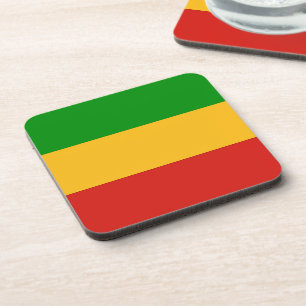 RASTAFARI FLAG COLORS + your ideas Coaster