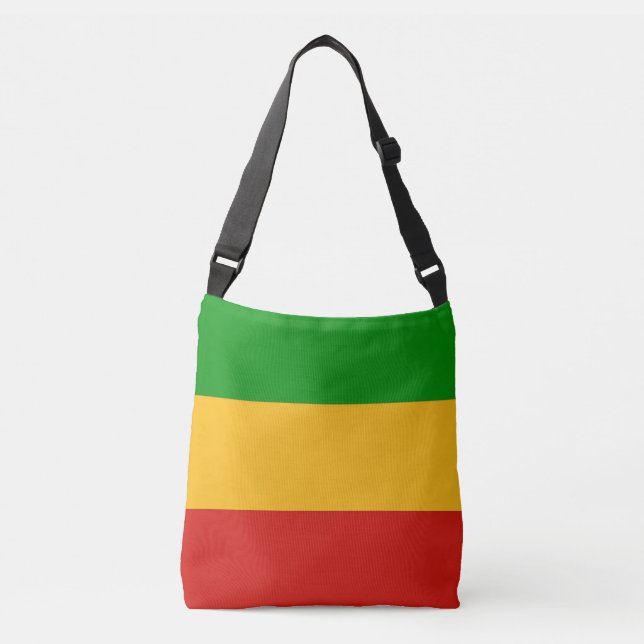 RASTAFARI FLAG COLORS + your ideas Crossbody Bag (Front)