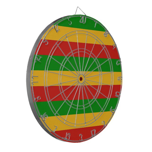 RASTAFARI FLAG COLORS + your ideas Dartboard (Front Left)